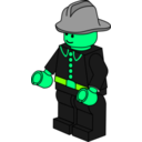 download Lego Town Fireman clipart image with 90 hue color