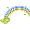 download Valentine Rainbow clipart image with 90 hue color