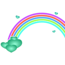 download Valentine Rainbow clipart image with 180 hue color