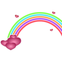 download Valentine Rainbow clipart image with 0 hue color