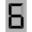 Seven Segment Display Gray 6