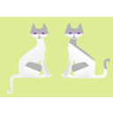 download Two Cats clipart image with 225 hue color