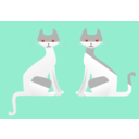 download Two Cats clipart image with 315 hue color