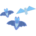 download Bat clipart image with 180 hue color