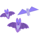 download Bat clipart image with 225 hue color