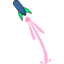 download Whoosh Rocket clipart image with 90 hue color
