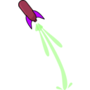 download Whoosh Rocket clipart image with 225 hue color