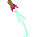 download Whoosh Rocket clipart image with 270 hue color