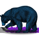 download Colored Bear clipart image with 180 hue color