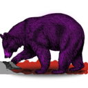 download Colored Bear clipart image with 270 hue color