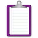 download Writing Pad clipart image with 270 hue color