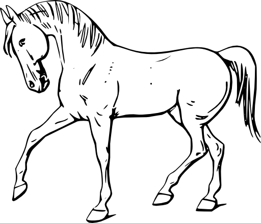 Walking Horse Outline