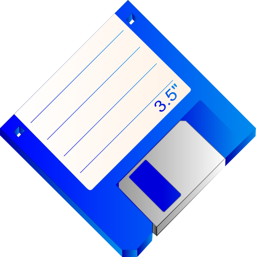 3 5 Floppy Disk Blue Labelled