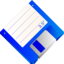 3 5 Floppy Disk Blue Labelled