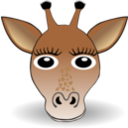 Funny Giraffe Face Cartoon