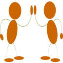download Blue Men Clap clipart image with 180 hue color