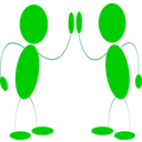 download Blue Men Clap clipart image with 270 hue color