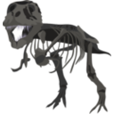 download T Rex Skeleton clipart image with 225 hue color