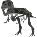 download T Rex Skeleton clipart image with 270 hue color