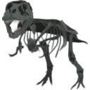 download T Rex Skeleton clipart image with 315 hue color