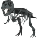 download T Rex Skeleton clipart image with 0 hue color