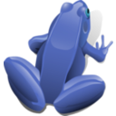 download Green Sitting Frog clipart image with 135 hue color