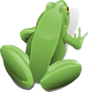 Green Sitting Frog