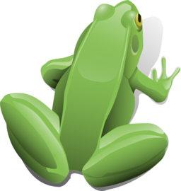 Green Sitting Frog