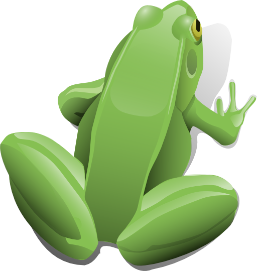 Green Sitting Frog