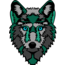 download Wolf Head Stylized clipart image with 135 hue color