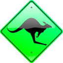 download Kangaroo Sign clipart image with 90 hue color