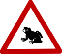 Caution Frog Sign
