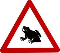 Caution Frog Sign