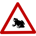 Caution Frog Sign