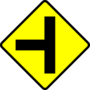 download Caution T Junction clipart image with 0 hue color