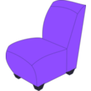 download Red Armless Chair clipart image with 270 hue color