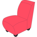 Red Armless Chair