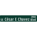 download Portland Oregon Street Name Sign Se Cesar Chavez 39th Street clipart image with 45 hue color