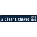 download Portland Oregon Street Name Sign Se Cesar Chavez 39th Street clipart image with 90 hue color