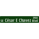 download Portland Oregon Street Name Sign Se Cesar Chavez 39th Street clipart image with 0 hue color