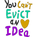 download You Can Not Evict An Idea clipart image with 45 hue color