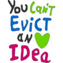 download You Can Not Evict An Idea clipart image with 90 hue color