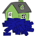 download House Sitting On A Pile Of Money clipart image with 90 hue color