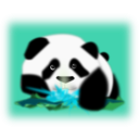 download Panda clipart image with 90 hue color