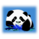 download Panda clipart image with 135 hue color