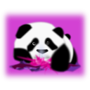 download Panda clipart image with 225 hue color