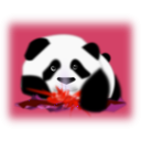 download Panda clipart image with 270 hue color