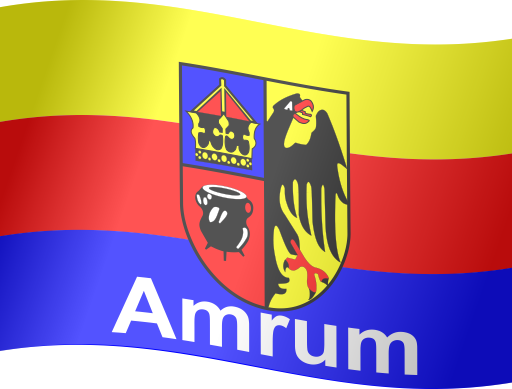 Amrum Flagge Wehend Mit Schatten