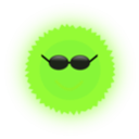 download Cool Sun clipart image with 45 hue color