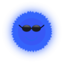 download Cool Sun clipart image with 180 hue color